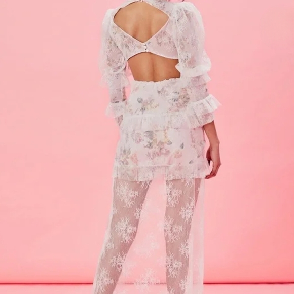 FOR LOVE & LEMONS Pearl Maxi Dress in Blush - Picture 2 of 16